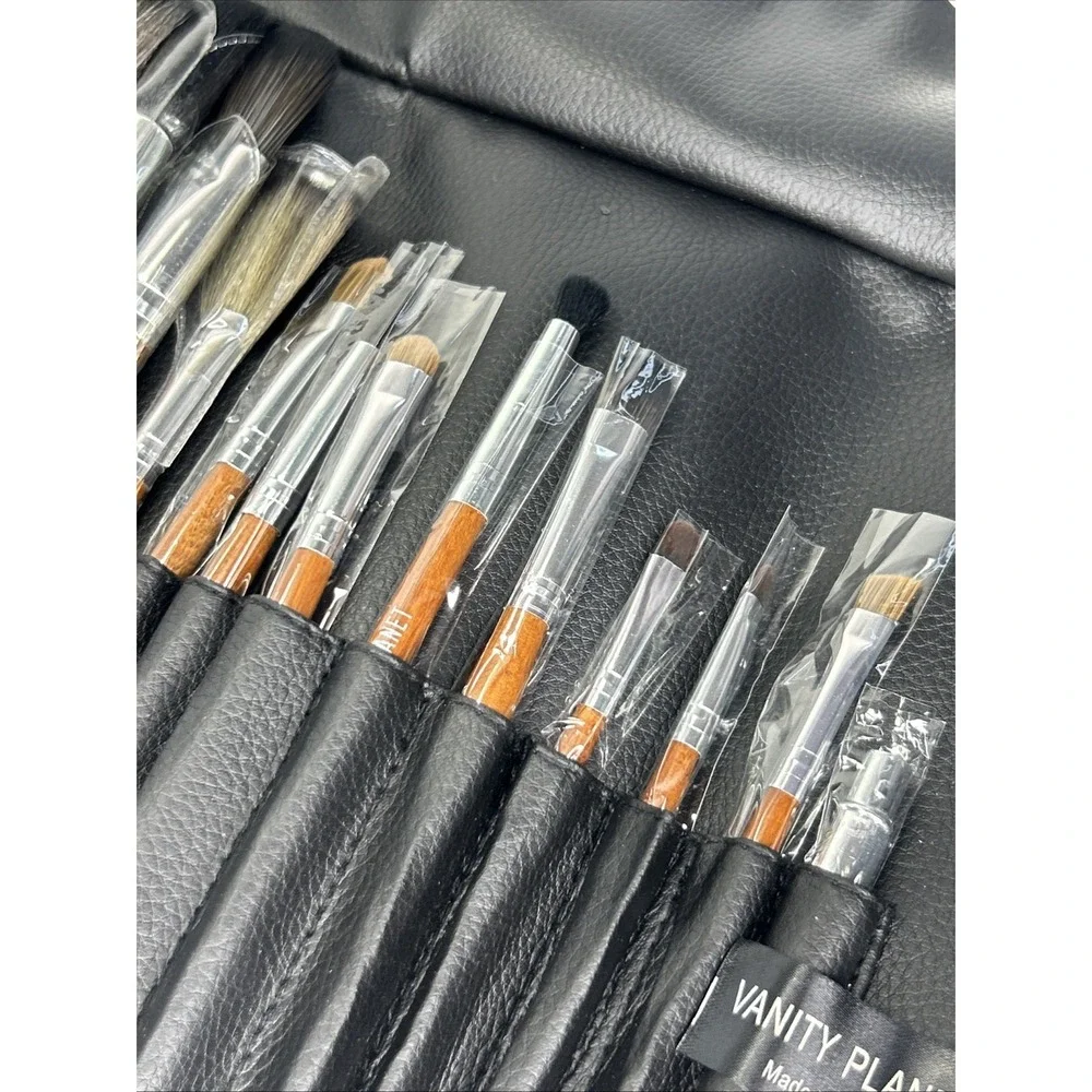 Vanity Planet Palette Makeup Brush Kit 15pc Set Roll Case Professional Portable